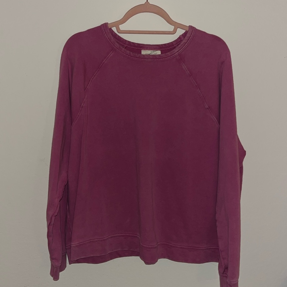 Universal Thread Pink distressed look crew neck sweatshirt